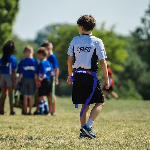 Axlksia Flag Football Belts, Flag Football Set for Kids Youth and Adults, Flag Football Flags for Player Training Competition (Blue+Red) in Kuwait