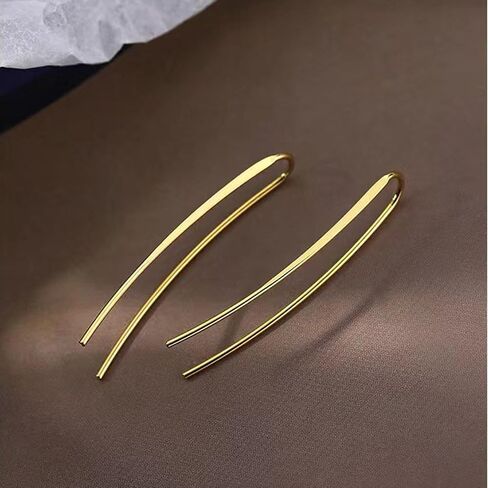 LOVPEPY 925 Sterling Silver Climbers Earrings for Women, Ear Cuffs Crawler Earrings to Daughter&Teen,Dainty Ear Crawler Earrings Minimalist Mother's Day Graduation Ceremony Birthday Jewelry Gifts in Kuwait