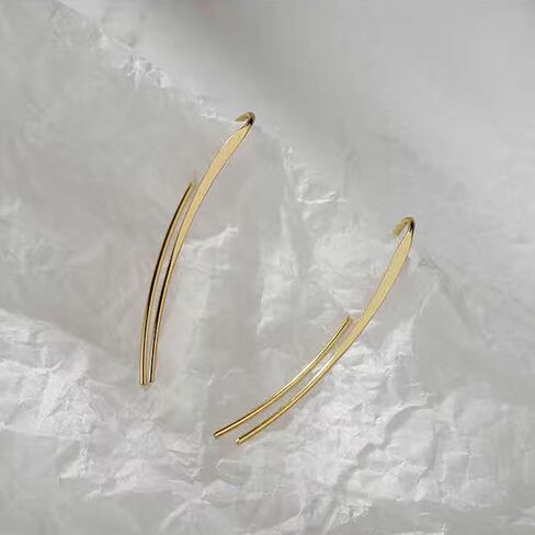 LOVPEPY 925 Sterling Silver Climbers Earrings for Women, Ear Cuffs Crawler Earrings to Daughter&Teen,Dainty Ear Crawler Earrings Minimalist Mother's Day Graduation Ceremony Birthday Jewelry Gifts in Kuwait
