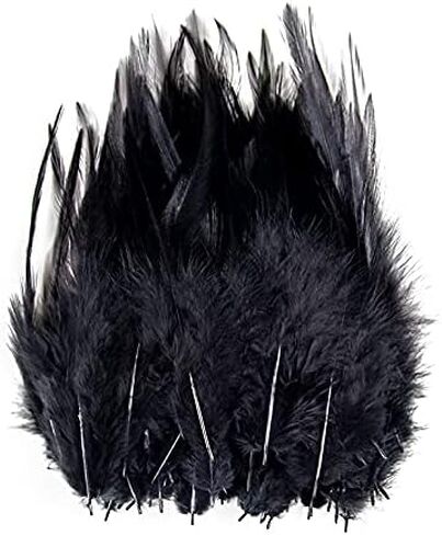 ريش سرج الديك من FEARAFTS لتزيين الحرف اليدوية، صناعة المجوهرات بنفسك، مجموعة إكسسوارات صائد الأحلام، حزمة من 100 (طبيعي) in Kuwait