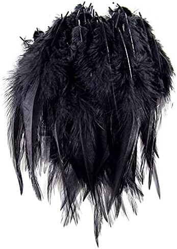 ريش سرج الديك من FEARAFTS لتزيين الحرف اليدوية، صناعة المجوهرات بنفسك، مجموعة إكسسوارات صائد الأحلام، حزمة من 100 (طبيعي) in Kuwait