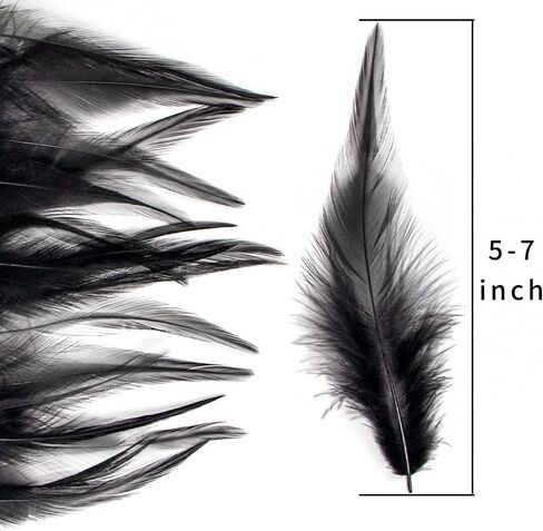 ريش سرج الديك من FEARAFTS لتزيين الحرف اليدوية، صناعة المجوهرات بنفسك، مجموعة إكسسوارات صائد الأحلام، حزمة من 100 (طبيعي) in Kuwait