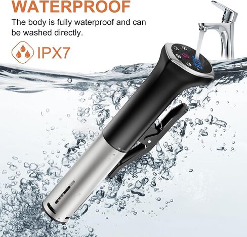 Sous Vide Cooker, Sous Vide Machines 1100W, Wifi Connect App Control with Recipe Ultra-quiet Fast-Heating Immersion Circulator Accurate Temperature and Time Digital Display, IPX7 Waterproof in Saudi Arabia