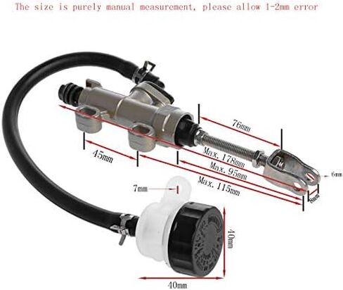 رافعة الفرامل الرئيسية للأسطوانة اليمنى من LIUYE متوافقة مع Honda TRX 250 300 350 400 450 فورمان 400 450 500 FourTrax 125 200 300 (أسود 1) in Kuwait