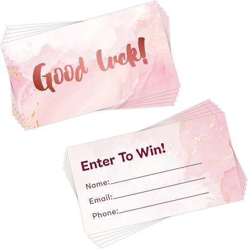 240 PCS Raffle Tickets Enter to Win Entry Form Cards for Contest Ballot Box Auction Great for Fairs Carnivals and More with Space for Name Email Address and Phone Number Fields Golden in Saudi Arabia