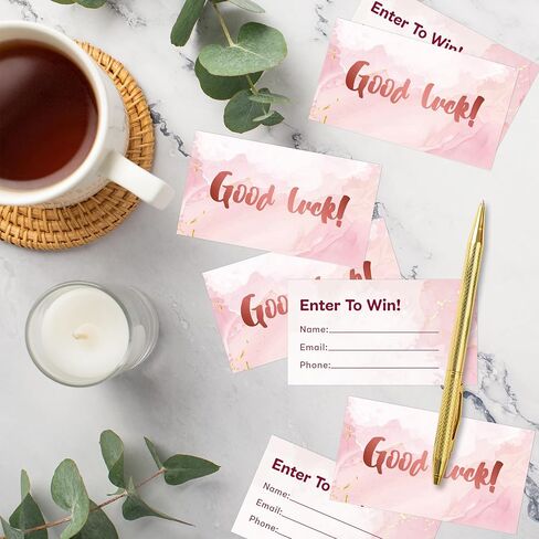 240 PCS Raffle Tickets Enter to Win Entry Form Cards for Contest Ballot Box Auction Great for Fairs Carnivals and More with Space for Name Email Address and Phone Number Fields Golden in Saudi Arabia