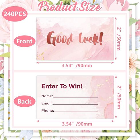 240 PCS Raffle Tickets Enter to Win Entry Form Cards for Contest Ballot Box Auction Great for Fairs Carnivals and More with Space for Name Email Address and Phone Number Fields Golden in Saudi Arabia
