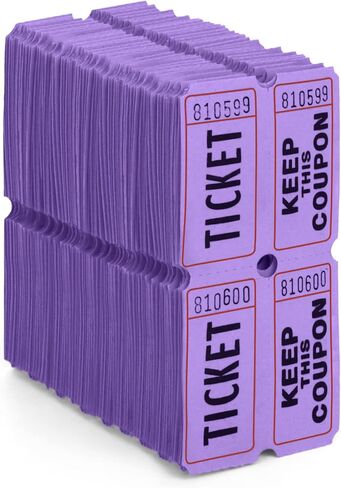 HENRY DOTS 50/50 Double Raffle Tickets - Pink - 100 Ticket Count Per Pack - Easy Tear Away Stubs for Contact Info - Raffle Drum Tickets for Drinks, Carnival, Chinese Auction, Events in Saudi Arabia