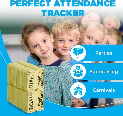 HENRY DOTS 50/50 Double Raffle Tickets - Pink - 100 Ticket Count Per Pack - Easy Tear Away Stubs for Contact Info - Raffle Drum Tickets for Drinks, Carnival, Chinese Auction, Events in Saudi Arabia