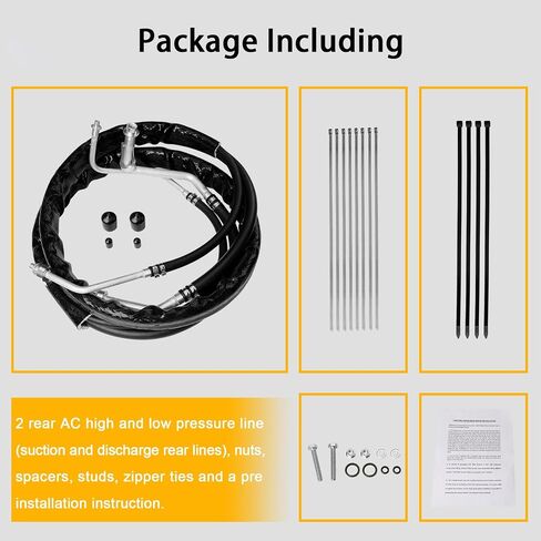 Rear/Aux AC Line Set Rear Cooling AC Line Hose Air Conditioning Hoses Compatible with 2012-2019 Dodge Caravan Dodge Grand Caravan Chrysler Town & Country Minivans Routan Replace# C68100 in Saudi Arabia
