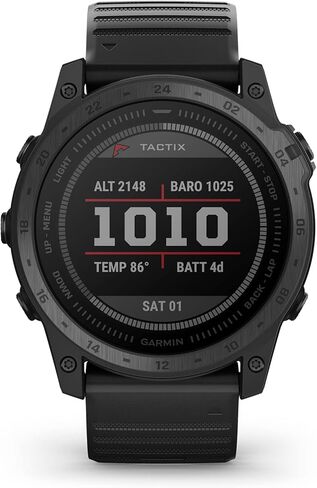 Garmin tactix 7، إصدار Pro Ballistics، ساعة GPS تكتيكية مصممة بشكل متين مع إمكانيات الشحن بالطاقة الشمسية، المقذوفات التطبيقية وشريط من النايلون، أسود (متجدد) in Saudi Arabia