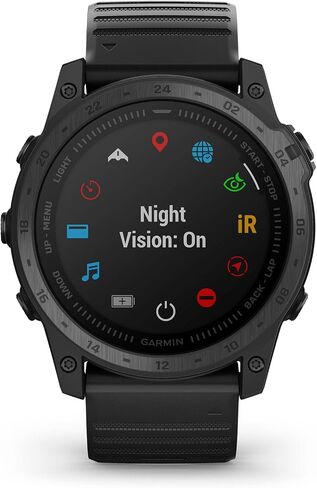 Garmin tactix 7، إصدار Pro Ballistics، ساعة GPS تكتيكية مصممة بشكل متين مع إمكانيات الشحن بالطاقة الشمسية، المقذوفات التطبيقية وشريط من النايلون، أسود (متجدد) in Saudi Arabia
