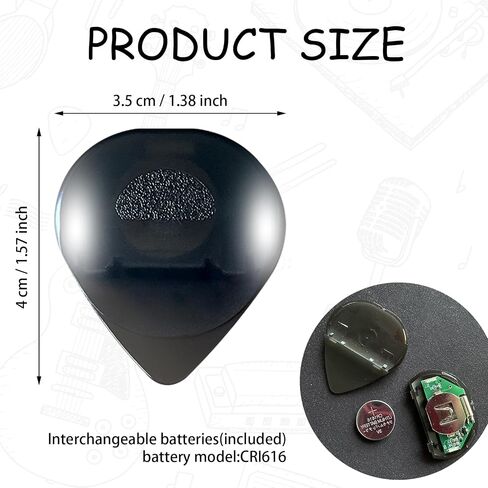 Auto LED Glowing Guitar Picks: 3 pcs Light Up Guitar Pick - Dazzling Colourful Illuminated Guitar Plectrum for Ukulele Electric and Bass Guitar in Saudi Arabia