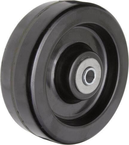 عجلات RWM DUR-0620-08 بقطر 6 بوصة × عرض 2 بوصة عجلة دوراستان فينولية مع محمل أسطواني مستقيم، سعة 1200 رطل، قطر المحور 1/2 بوصة، أسود in Saudi Arabia