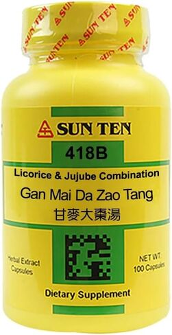 SunTen - Licorice & Jujube Combination Capsules/Gan Mai Da Zao Tang, 100 Capsules in Saudi Arabia