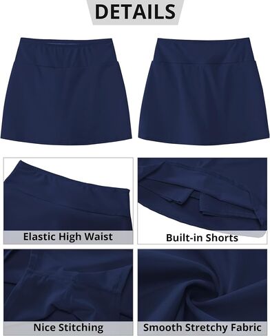 GARPENT Womens Swim Skirt High Waisted Bathing Suit Bottoms Modest Swimsuits Bikini Swim Skirts Bottom with Boyshort in Saudi Arabia