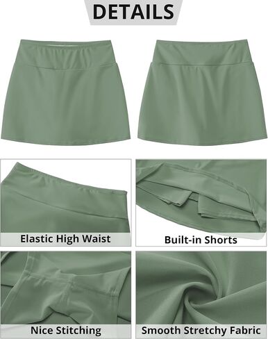 GARPENT Womens Swim Skirt High Waisted Bathing Suit Bottoms Modest Swimsuits Bikini Swim Skirts Bottom with Boyshort in Saudi Arabia