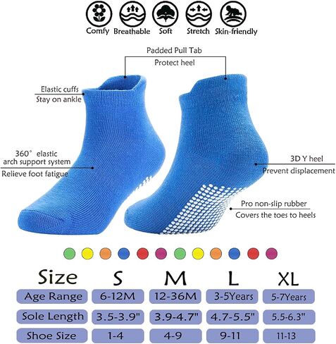 Dicry Toddler Non-Slip Ankle Socks Baby Anti-skid Grips Socks for Infant Kids in Saudi Arabia