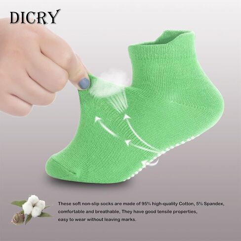 Dicry Toddler Non-Slip Ankle Socks Baby Anti-skid Grips Socks for Infant Kids in Saudi Arabia