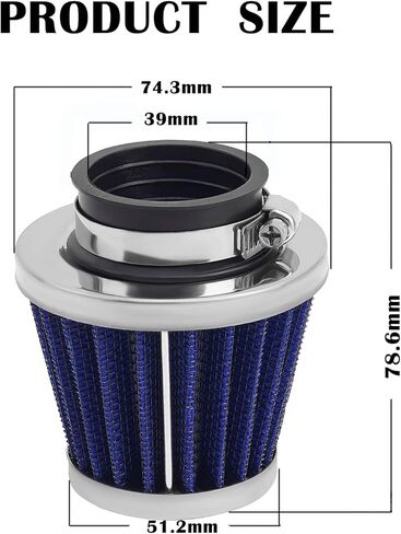 LRLLX 39 مللي متر فلتر الهواء العالمي ل GY6 دراجات نارية دراجة نارية 50cc 110cc 125cc 150cc 200cc دراجة الجيب ATV الترابية دراجة in Kuwait
