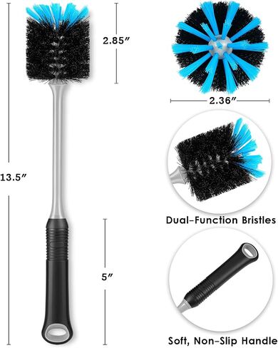 Water Bottle Cleaning Brush, 13.5 in Long Flexible Scrub Brush with Long-Lasting Bristles, Suitable for Water Bottles, Glassware, Mugs, 3 Pack in Saudi Arabia