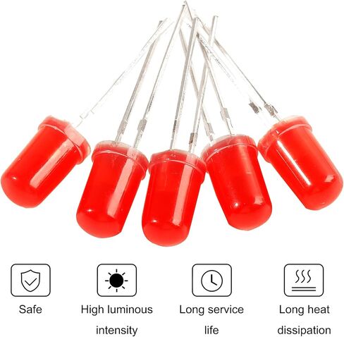 Juasky 150pcs 5mm LED أضواء الصمام الثنائي، RGB فلاش LED صمامات باعثة للضوء لمشاريع العلوم تجربة DIY in Kuwait