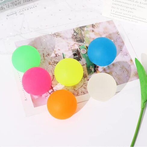 6Pcs Sugar Ball, 2.4" Slow Rise Squishy Stress Relief Balls Clear Malt Syrup Filled Moldable Relaxing Sensory Fidget Stress Toy Hand Exercise Balls Gift for Friends in Saudi Arabia