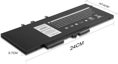 Futurebatt F3YGT بطارية كمبيوتر محمول لديل خط العرض 7480 7390 7280 7290 7380 7490 E7280 E7480 E7490 12 7000 13 7000 14 7000 سلسلة F3YGT 2X39G DM3WC 0DM3WC in Saudi Arabia