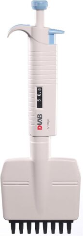 DLAB 7030303012 Micropette Plus حجم قابل للتعديل بثمانية قنوات، 50-300 ul in Kuwait