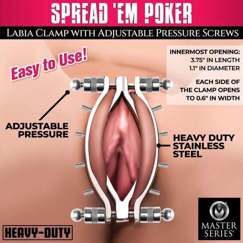 MS Spread 'Em Poker Labia Clamp with Adjustable Pressure Screws in Saudi Arabia