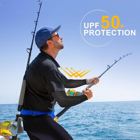 10 أزواج من Vinsatin للحماية من أشعة الشمس فوق البنفسجية وأكمام ذراع تبريد بدون خياطة وأكمام ضغط صيفية للرجال والنساء in Kuwait