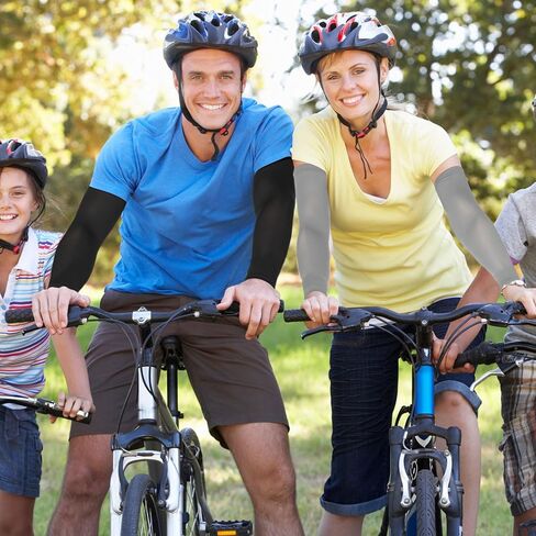 10 أزواج من Vinsatin للحماية من أشعة الشمس فوق البنفسجية وأكمام ذراع تبريد بدون خياطة وأكمام ضغط صيفية للرجال والنساء in Kuwait