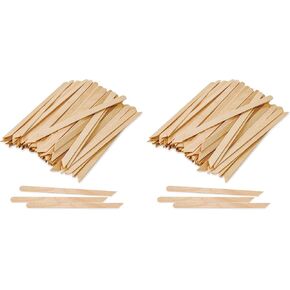 Tachibelle Wooden Wax Sticks - Body Eyebrow, Lip, Nose Small Waxing Applicator Sticks for Hair Removal and Smooth Skin Professional Spa - 2 in 1 (pointed and slanted) (Pack of 100) in Saudi Arabia