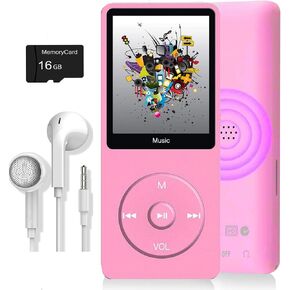 MP3 Player, Music Player with 16GB Micro SD Card, Build-in Speaker/Photo/Video Play/FM Radio/Voice Recorder/E-Book Reader, Supports up to 128GB (Dark Blue) in Saudi Arabia