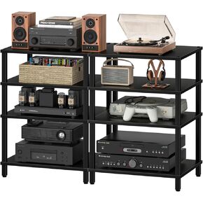 حامل مشغل وسائط AV ثلاثي الطبقات، خزانة استريو بيضاء، كابينة استريو حديثة، رف وحدة تحكم الألعاب، حامل تلفزيون خشبي، مركز ترفيه متعدد الوظائف، مناسب للمنزل، غرفة الاجتماعات، استوديو الألعاب in Kuwait