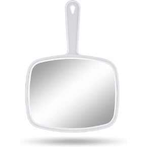 Gladmart Hand Mirror Salon Barber Hairdressing Handheld Mirror with Handle(Square Black 7.4 x 10.3 inches) in Kuwait