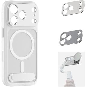 SmallRig FilMov Phone Case Kit for iPhone 17 Pro Max, Magnetic Case with Adjustable Kickstand, Lens Backplate, Support for MagSafe, for Phone Gimbal Stabilizer,for DJI,for Insta360, White-5552 in Kuwait