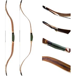 AF Archery 50" Turkish Recurve Bow Traditional Laminated Horse Bow 20-50lbs | Laminated Bamboo Core | High-Speed Turkish Design | Smooth & Accurate Shooting | Target Practice | Beginner to Advanced in Saudi Arabia