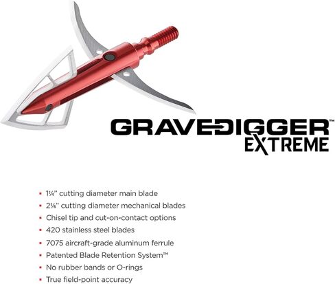 BLOODSPORT Grave Digger Extreme Chisel Tip 100 الحبوب الميكانيكية ذات الرأس العريض in Kuwait