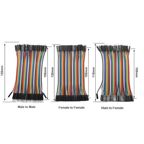 240pcs Multicolored Dupont Wire Kit - 40pin Breadboard Jumper Cables for Projects, DIY Electronics(Four inch + Eight inch) in Kuwait