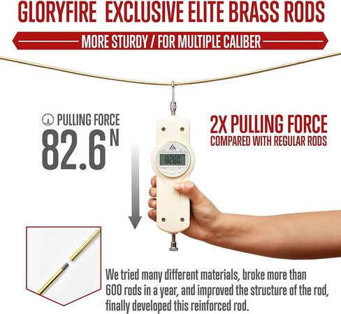 GLORYFIRE Gun Cleaning Kit مسدس مسدس مجموعة تنظيف المسدس لجميع البنادق مع فرش نحاسية متطورة، مماسح، خناقات، قضبان معززة ومطولة وثعبان وحبال تنظيف البندقية in Kuwait