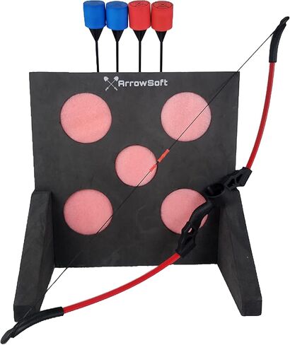 ArrowSoft Beginner Archery Kit for Kids – Youth Bow with Pop-Out Target & 4 Foam Arrows in Saudi Arabia