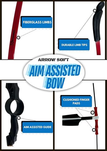 ArrowSoft Beginner Archery Kit for Kids – Youth Bow with Pop-Out Target & 4 Foam Arrows in Saudi Arabia