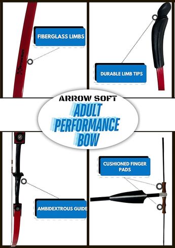 مجموعة الرماية للمبتدئين من ArrowSoft للأطفال - قوس للشباب مع هدف منبثق و4 أسهم إسفنجية in Kuwait