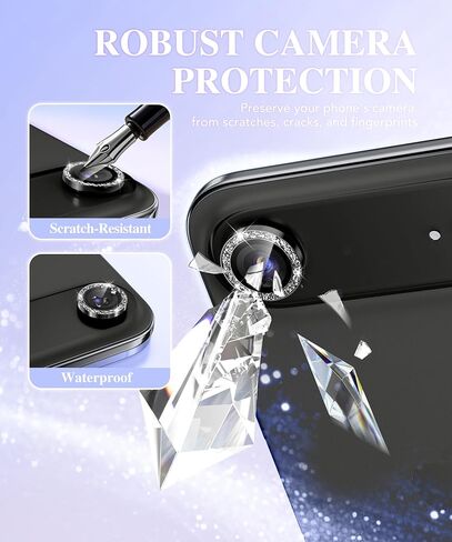 واقي عدسة الكاميرا BERFY لهاتف iPhone 17 Pro/17 Pro Max، حلقة معدنية من سبائك الألومنيوم اللامعة، ملحقات واقي شاشة غطاء الكاميرا من الزجاج المقوى 9H، مضاد للخدش، صديق للحافظة، برتقالي in Kuwait