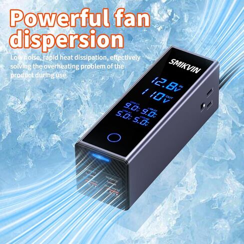 200W Car Power Inverter - with Plug Adapter Outlets and Voltage Display, with AC Outlets + USB-A + 2 USB-C PD Ports for Laptop/Phone, 12V to 110V Converter for Road Trips/Camping in Kuwait