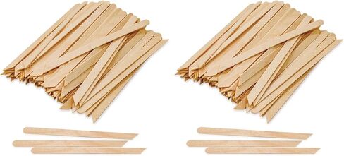 Tachibelle Wooden Wax Sticks - Body Eyebrow, Lip, Nose Small Waxing Applicator Sticks for Hair Removal and Smooth Skin Professional Spa - 2 in 1 (pointed and slanted) (Pack of 100) in Kuwait
