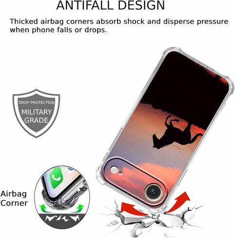 حافظة لهاتف iPhone 17 Pro بتصميم غابة، ونمط مناظر طبيعية جميلة للجبال والطيور، وغطاء هاتف ناعم من مادة TPU (17pro، خشب) in Kuwait