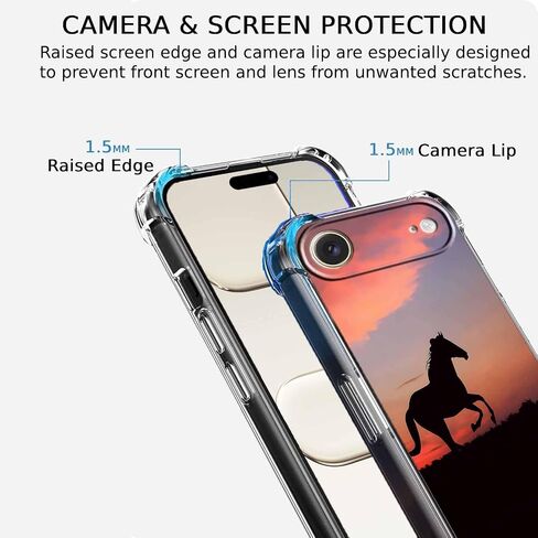حافظة لهاتف iPhone 17 Pro بتصميم غابة، ونمط مناظر طبيعية جميلة للجبال والطيور، وغطاء هاتف ناعم من مادة TPU (17pro، خشب) in Kuwait