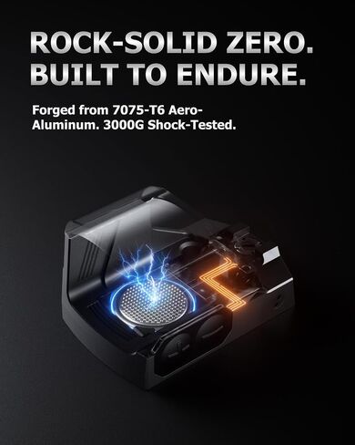 ARORY RMU1 Micro Red Dot Sight لقطع مسدس RMSc، متعدد شبكاني 2 MOA Dot و32 MOA Circle Reflex Sight، 7075 ألومنيوم بصري مع Shake Awake Tech (لوحة محول لـ Glock MOS متضمنة) in Saudi Arabia